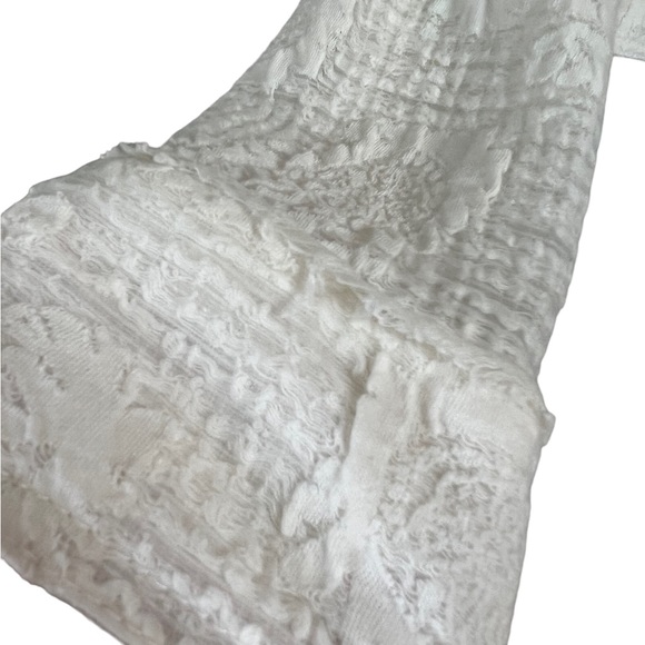 Free People White Lace Cropped Jacket Full Zipper Jacket Size Small - Picture 5 of 12